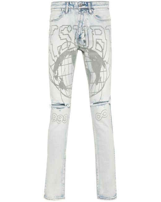 Jeans skinny Van Winkle di Ksubi in Gray da Uomo
