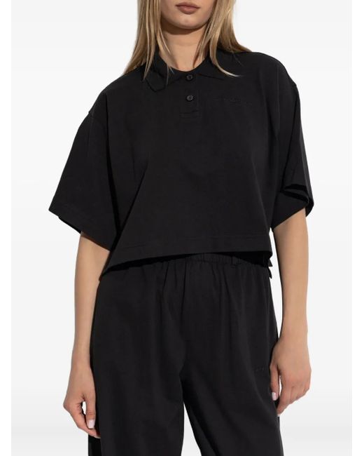 Alexander Wang Black Short-Sleeve Polo Shirt