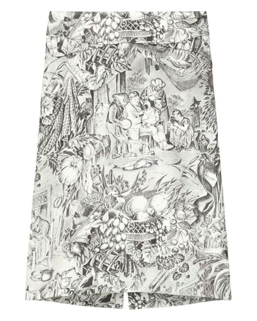Tory Burch Gray Rock mit Print