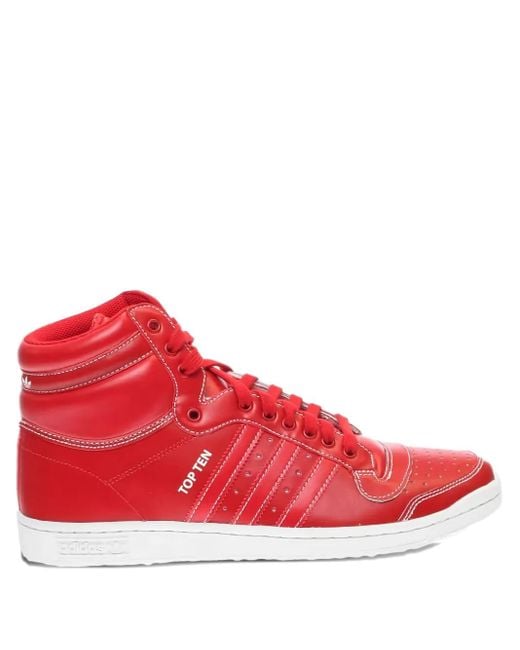 adidas Women's Red Top Ten High-Top Sneakers