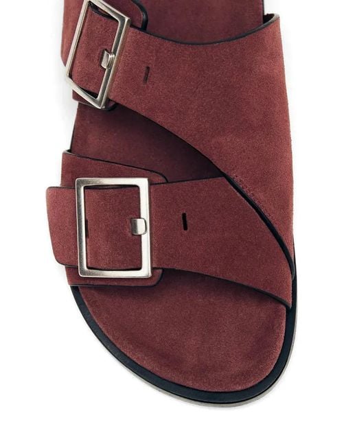 Alohas Purple Buckle Strap Slides for men