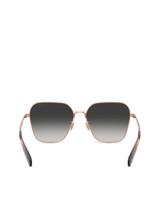 COACH Gray Geometric-Frame Sunglasses