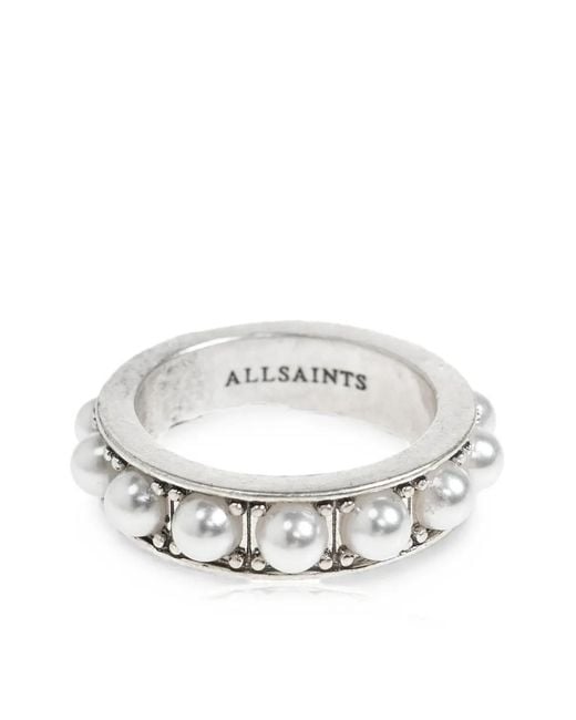 AllSaints Gray Nellie Two Ring Set