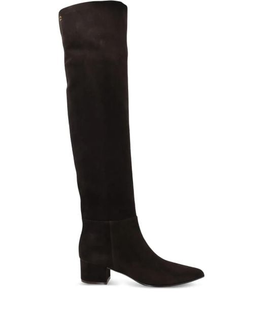 Gianvito Rossi Black 50Mm Suede Knee-High Boots