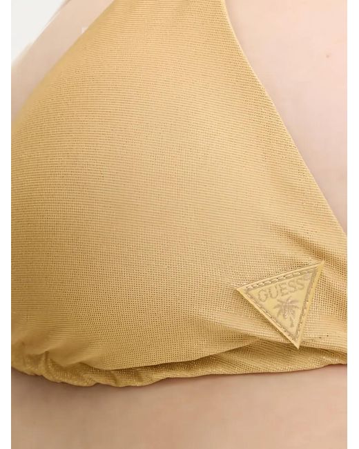 Guess Natural Logo-Plaque Triangle Bikini