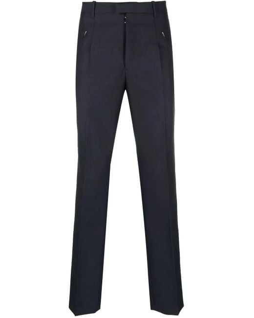 Maison Margiela Blue Straight-Leg Tailored Trousers for men