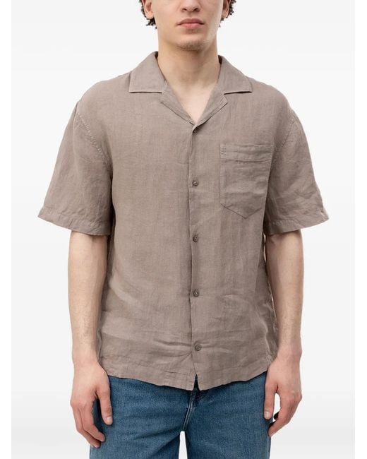 HUGO Gray Chemise À Poche Plaquée for men