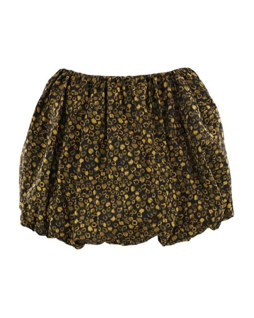 Ulla Johnson Green Bubble-Effect Printed Mini Skirt