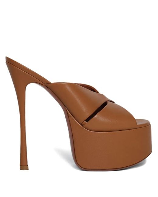 Sandalias 155 Salma con plataforma AMINA MUADDI de color Brown