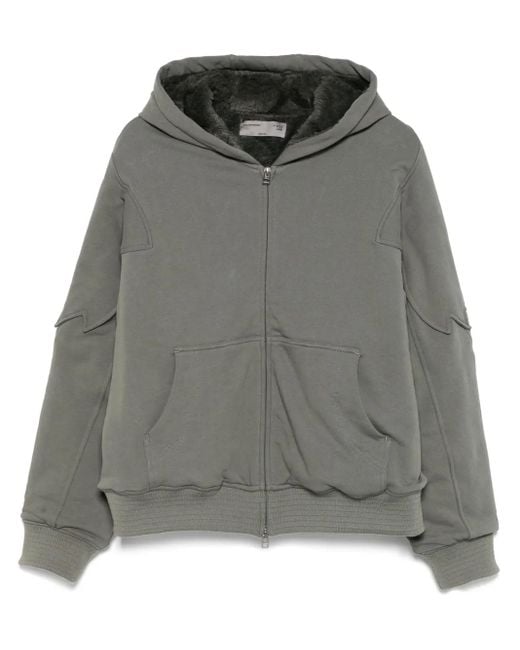 Kiko Kostadinov Fleece Zip-Up Hoodie in Gray for Men | Lyst