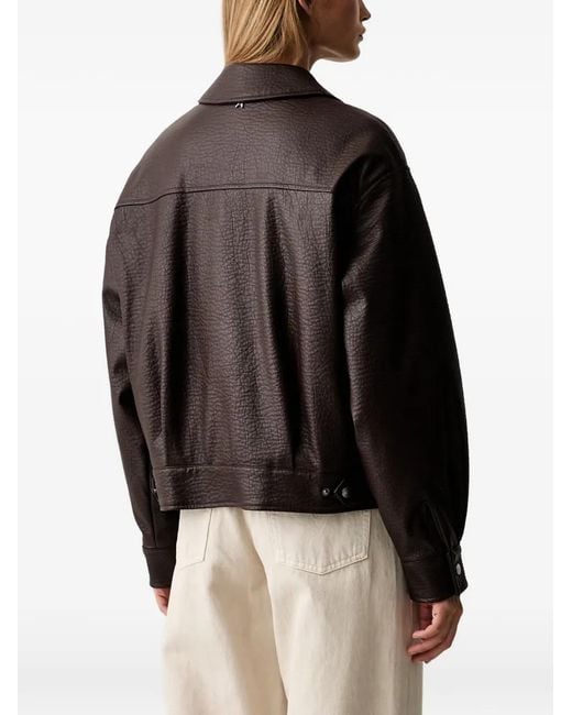 Twinset Black Textured Press-Stud Jacket