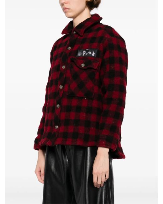 Stain Shade Red Checked Jacket
