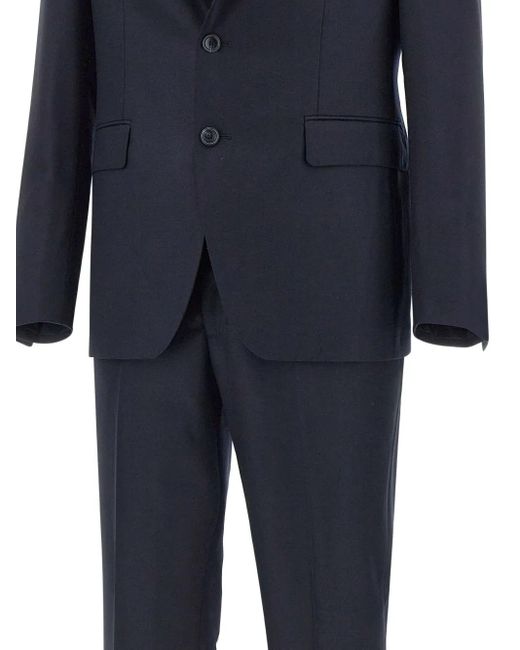 Tagliatore Anzug Mit Schmalem Revers in Blue für Herren