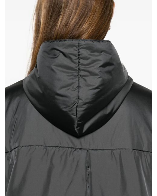 Aspesi Gray Hooded Button-Fastening Jacket