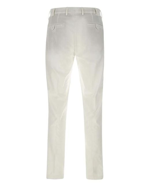 Devore White Pleated Trousers for men