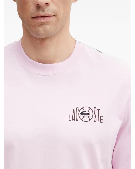 Lacoste White Logo-Print Short-Sleeve T-Shirt for men