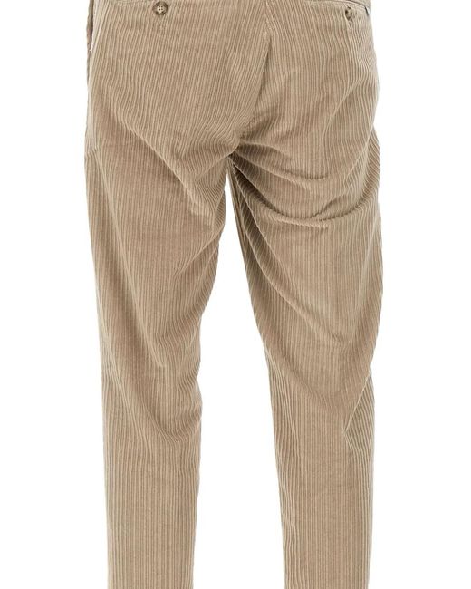 Re-hash Natural Corduroy Logo Trousers for men