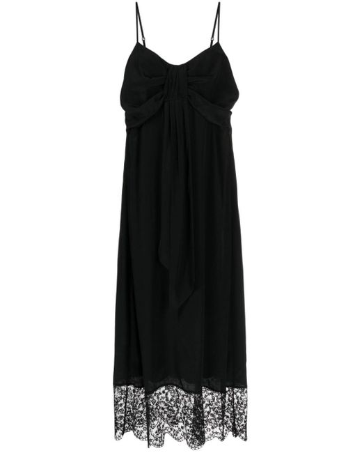 Simone Rocha Black Camisole-Kleid mit Spitzenborten