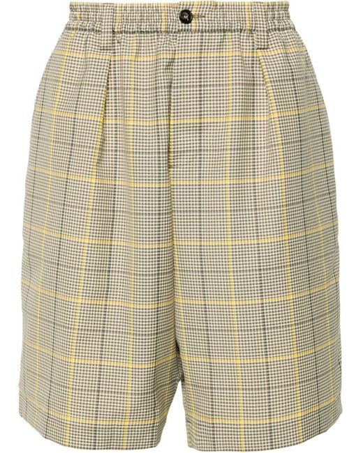 Marni Natural Plaid-check Bermuda Shorts for men