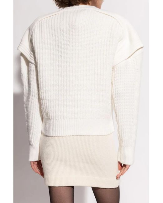 IRO White Cable-Knit Jumper