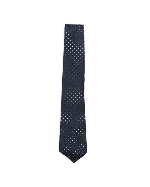 Dell'Oglio Blue Martin Geometric-Jacquard Tie for men