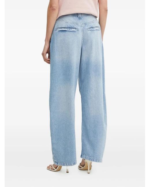Boss Blue Pleated Drawstring Jeans