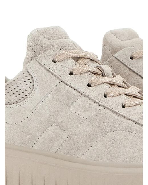 Hogan White H-Stripes Sneakers