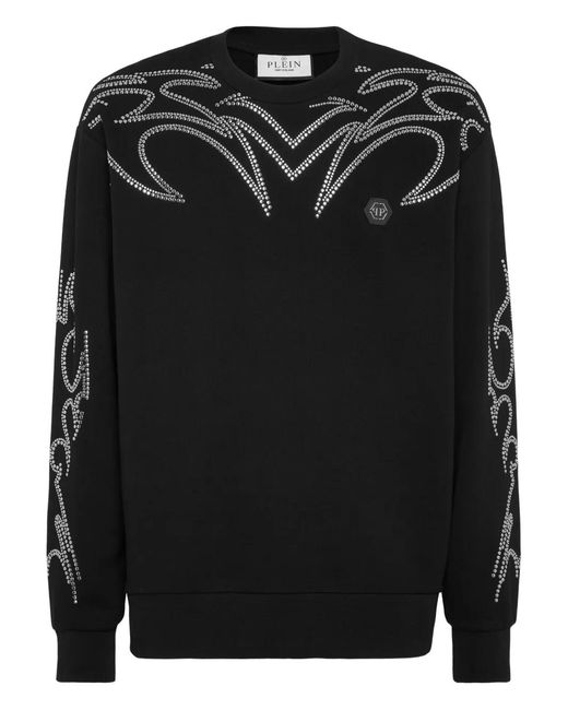 Philipp Plein Black Stud-Detailing Sweatshirt for men