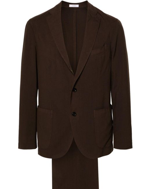 Boglioli Brown Single-breasted Virgin Wool Suit for men