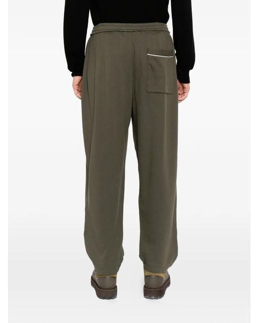CROQUIS Green Cotton Drawstring Pants for men