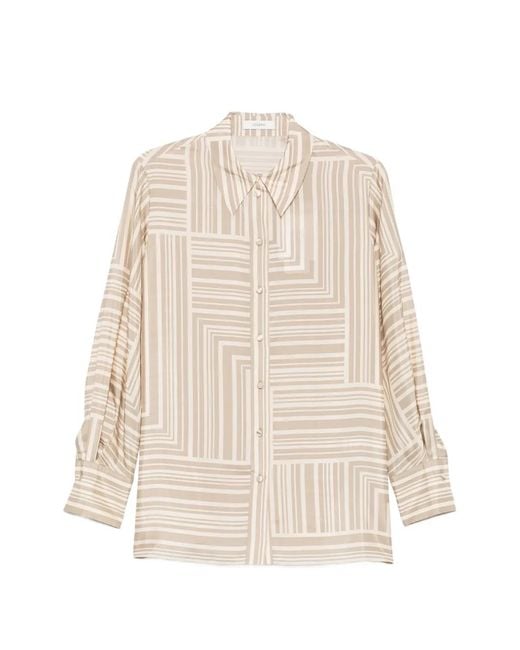 Joseph White Atlan Geometric-Print Silk Shirt
