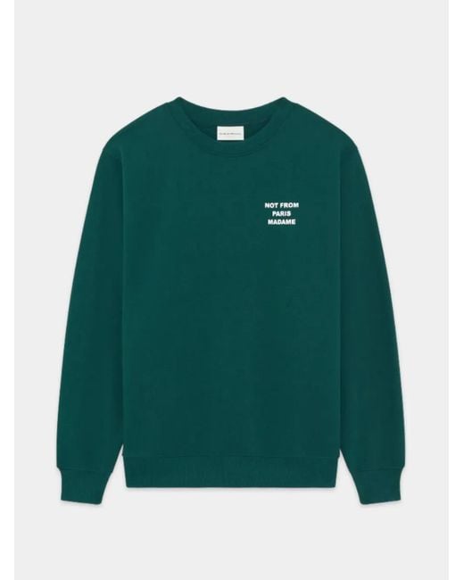 Drole de Monsieur Green Slogan-Print Sweatshirt for men