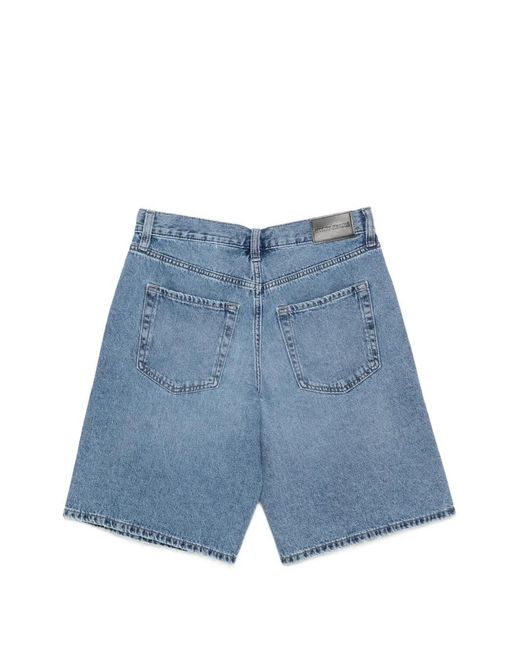 DKNY Blue Logo-Patch Shorts