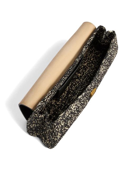 Khaite Black Textured Clutch Bag