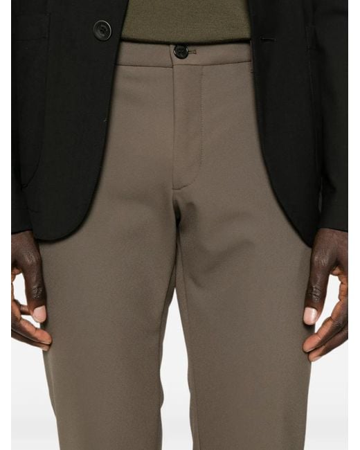 Incotex Gray Belt-Loop Zip-Fastening Trousers for men