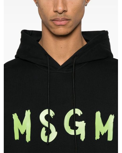 メンズ MSGM ロゴ パーカー Black