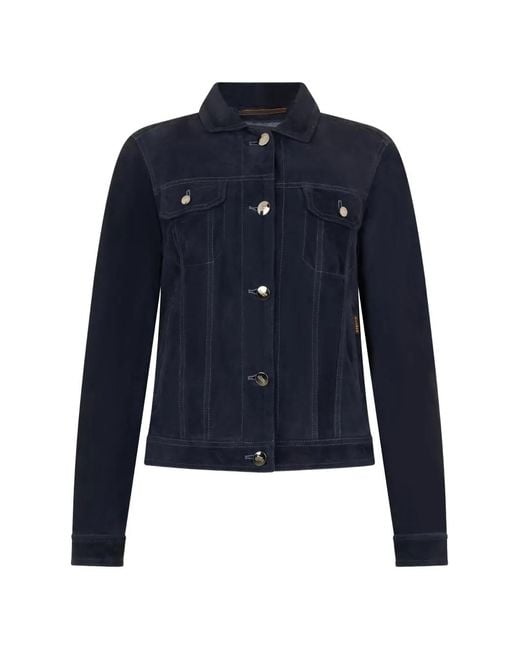 Moorer Blue Flap-Pocket Jacket