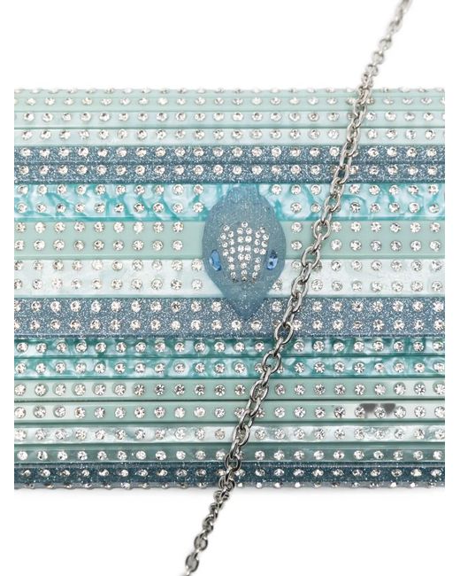 Kurt Geiger Blue Eagle Crystal-Embellished Clutch Bag
