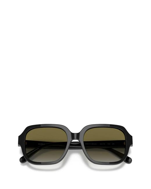 COACH Green Square Frame Logo Sunglasses