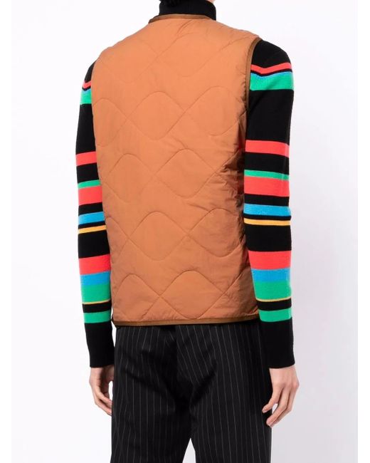Paul Smith Multicolor Quilted Wave Gilet for men