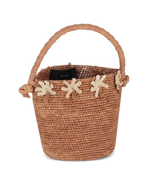 Alanui Brown Sac De Plage Shadow Of The Palm À Appliqué Palmier