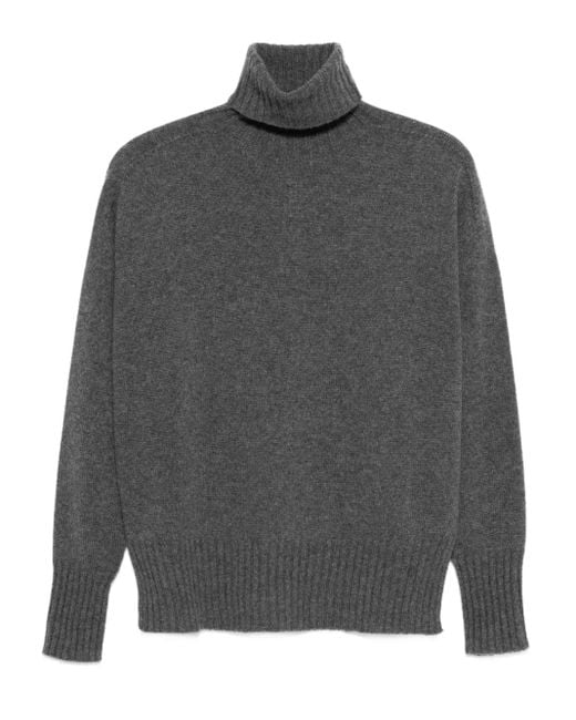 Roberto Collina Gray Turtleneck Sweater