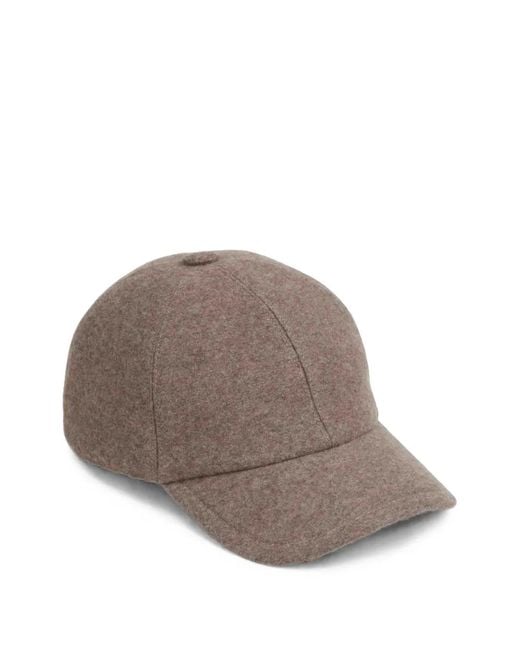 Fedeli Brown Brushed-Effect Cashmere Cap for men