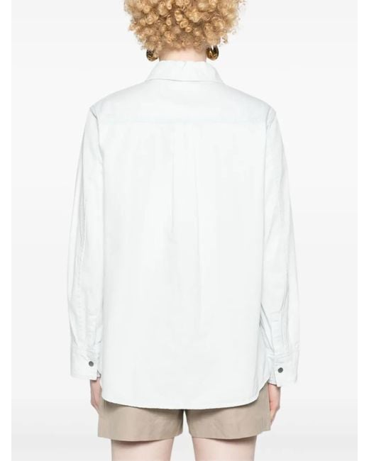 Vince Blue Classic-Collar Denim Shirt