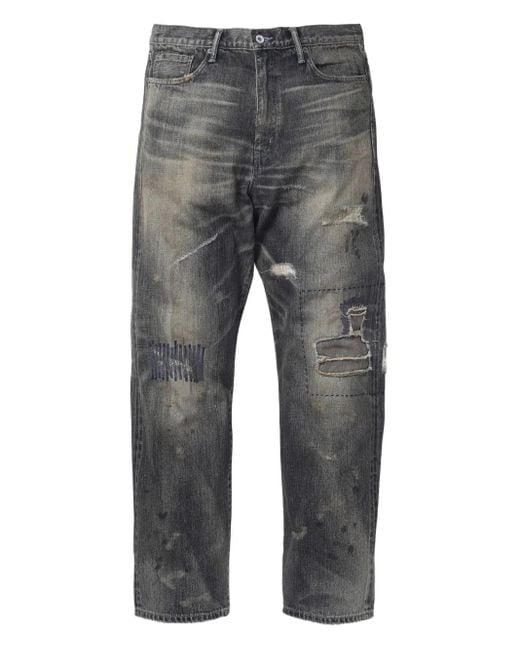 Jeans Con Effetto Vissuto di Neighborhood in Gray da Uomo