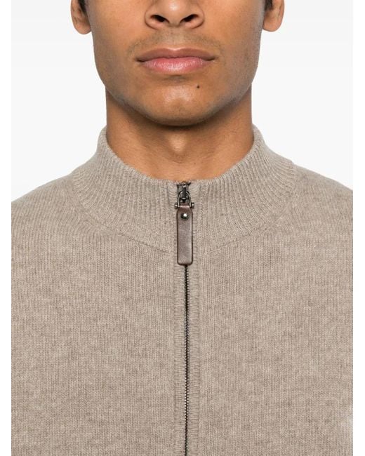 Canali Natural Zip-Up Cardigan for men