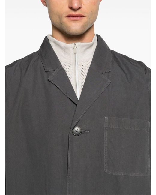 Snow Peak Gray Single-breasted Midi Coat for men