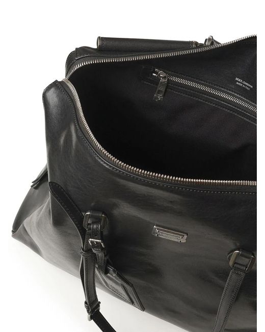 Dolce & Gabbana Black Vittoria Calfskin Handbag for men