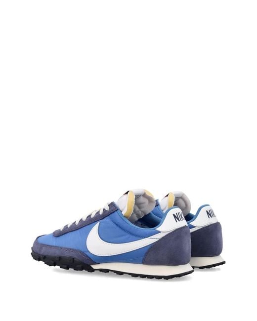 Nike Blue Waffle Racer Lace-Up Suede Sneakers