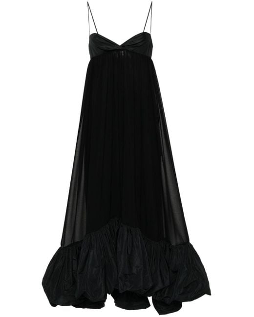 Pinko Black Layered Chiffon Long Dress